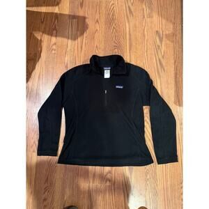 Patagonia Black Quarter-Zip Fleece Pullover Women’s Small